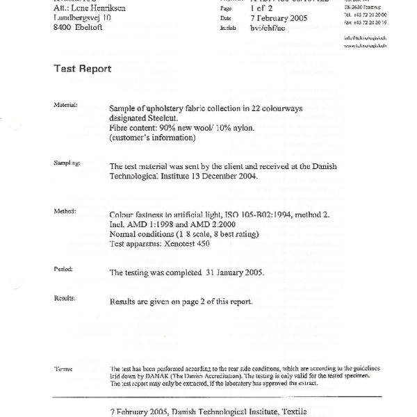 steelcut - lightfastness